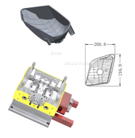 BMC Lamp Reflector Injection Mold