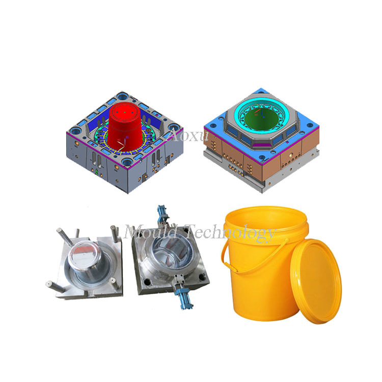 Plastic Paint Bucket Mould With Lid And Handle