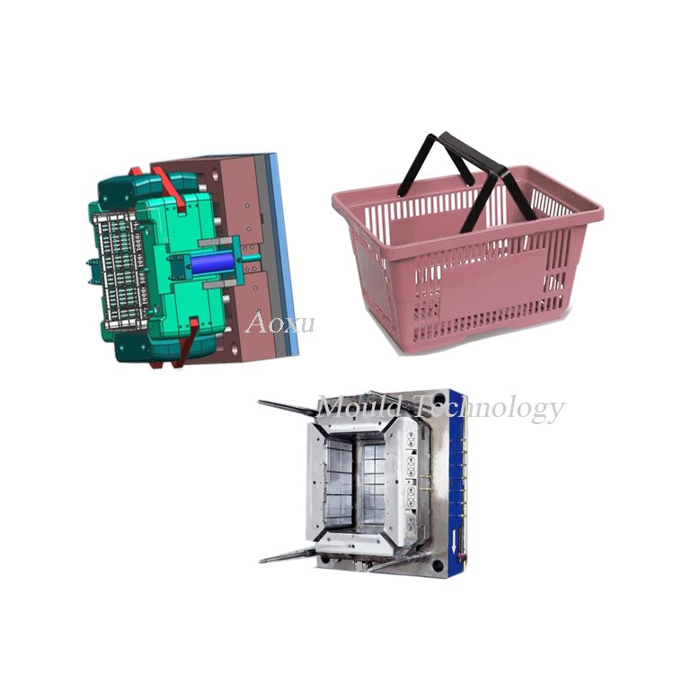 Plastic Supermarket Shopping Basket Mould